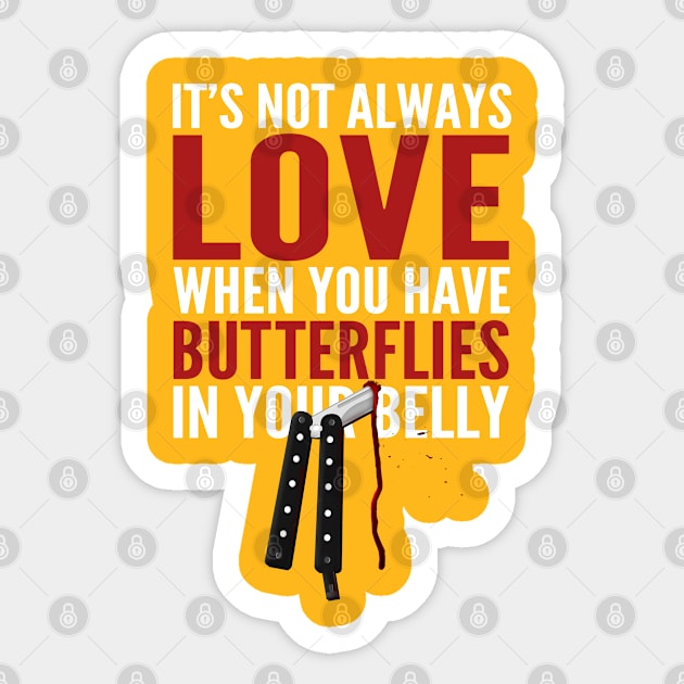 Butterflies In My Tummy Sticker by GraphicsGarageProject